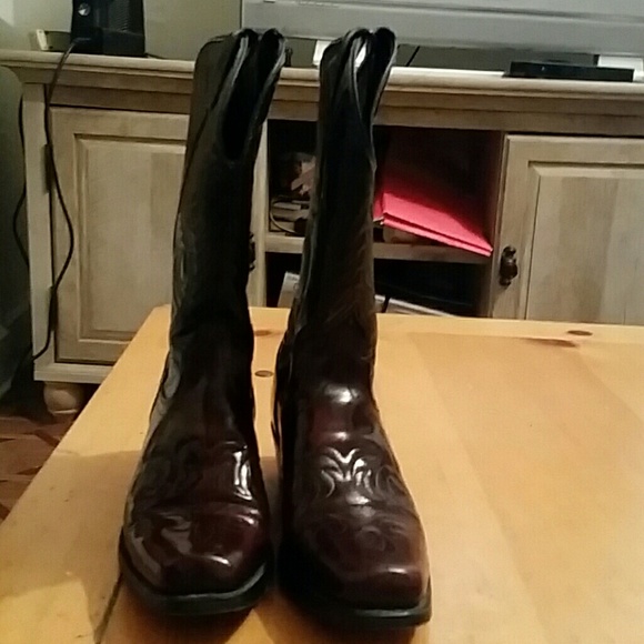 LAREDO VAMP & FOXING MANMADE COWBOY BOOTS - Picture 2 of 8